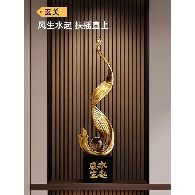 水晶球風生水起輕奢高檔擺件玄關電視櫃客廳壁龕裝飾喬遷新居禮物