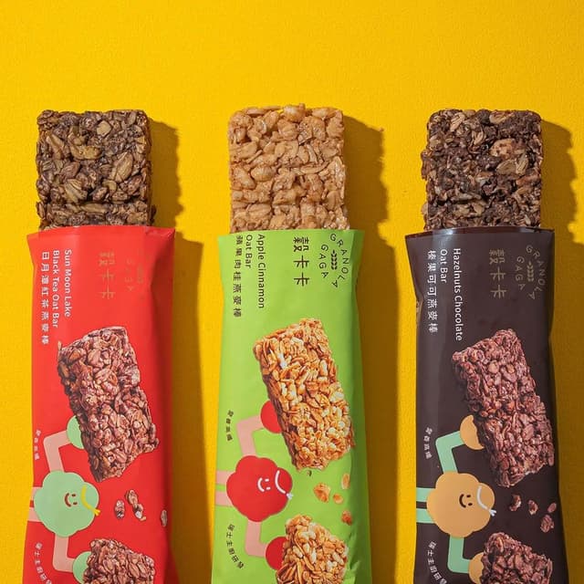 【GRANOLA GAGA 穀卡卡】燕麥棒26g (榛果可可/日月潭紅茶/蘋果肉桂;蛋白棒/營養棒/能量棒/高纖低卡/健康點心)