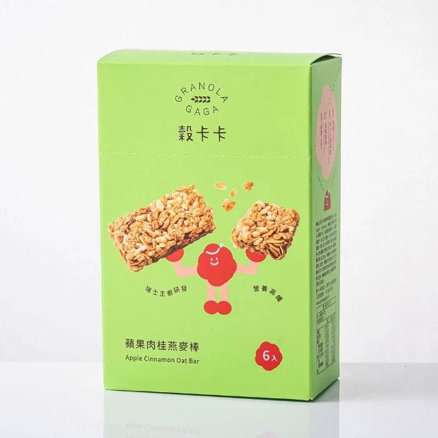 【GRANOLA GAGA 穀卡卡】燕麥棒26gx6入盒裝 (蘋果肉桂;蛋白棒/營養棒/能量棒/高纖低卡/健康點心)