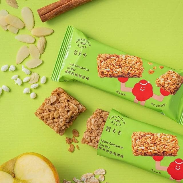 【GRANOLA GAGA 穀卡卡】燕麥棒26gx6入盒裝 (蘋果肉桂;蛋白棒/營養棒/能量棒/高纖低卡/健康點心)