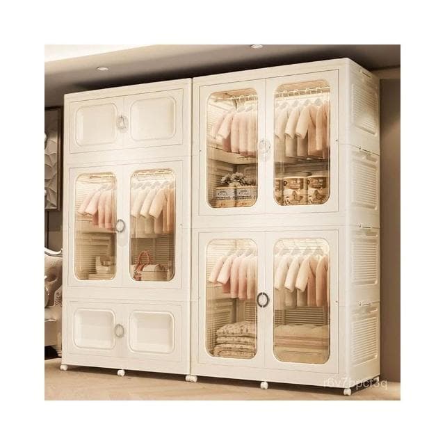 超大號90CM折疊兒童衣櫃寶寶衣物收納櫃塑料嬰兒衣櫥免安裝儲物櫃 折疊櫃 收納櫃 衣櫃衣櫥 收納箱 大容量儲物櫃 整理箱