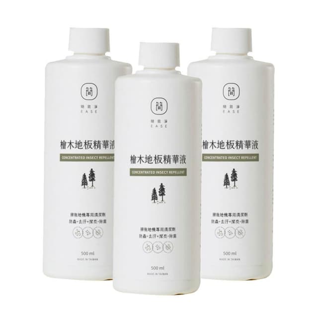 【EASE 簡易淨】檜木地板精華液 500ml-3入組 (寵物友善/掃拖機器人專用/地板清潔劑/萬用清潔/台灣研發)