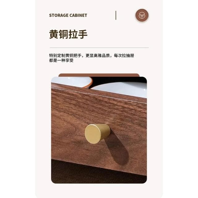 家用復古實木防塵櫃透明玻璃展示收納櫃北美胡桃木茶具陳列收納盒