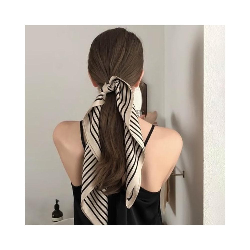 🎗飾間首飾鋪 好質感新款復古防曬小絲巾頭飾配飾職業百搭小方巾頭巾女裝飾領巾髮帶髮飾