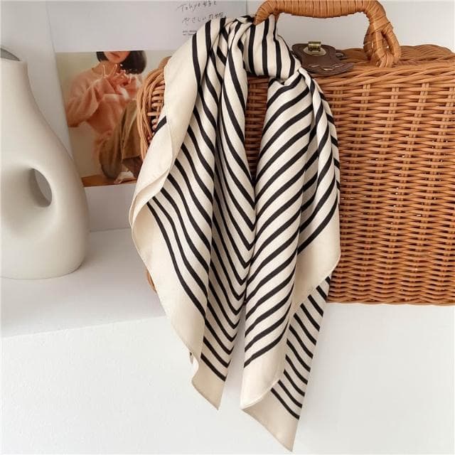 🎗飾間首飾鋪 好質感新款復古防曬小絲巾頭飾配飾職業百搭小方巾頭巾女裝飾領巾髮帶髮飾