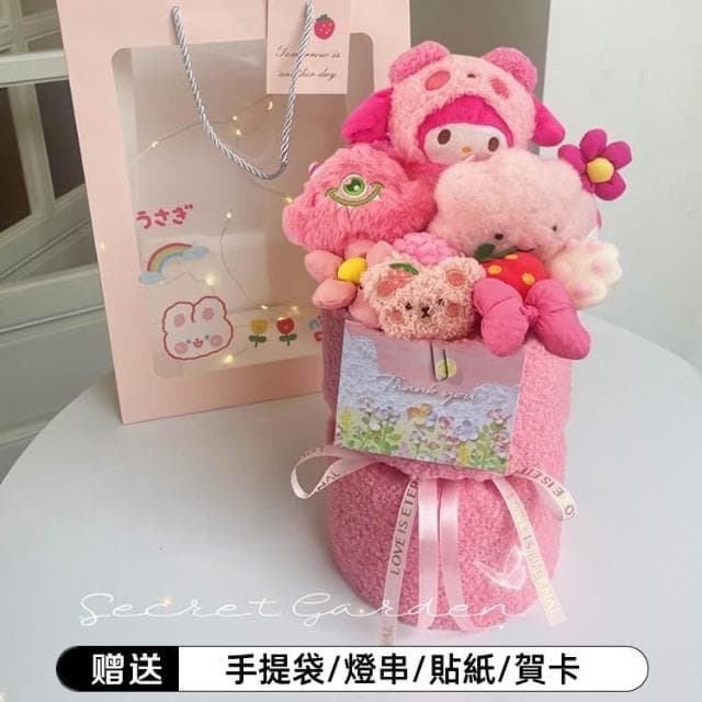 【台灣現貨】畢業花束 可愛娃娃花束 情人節母親節通用禮物 送女友閨蜜媽媽都適合
