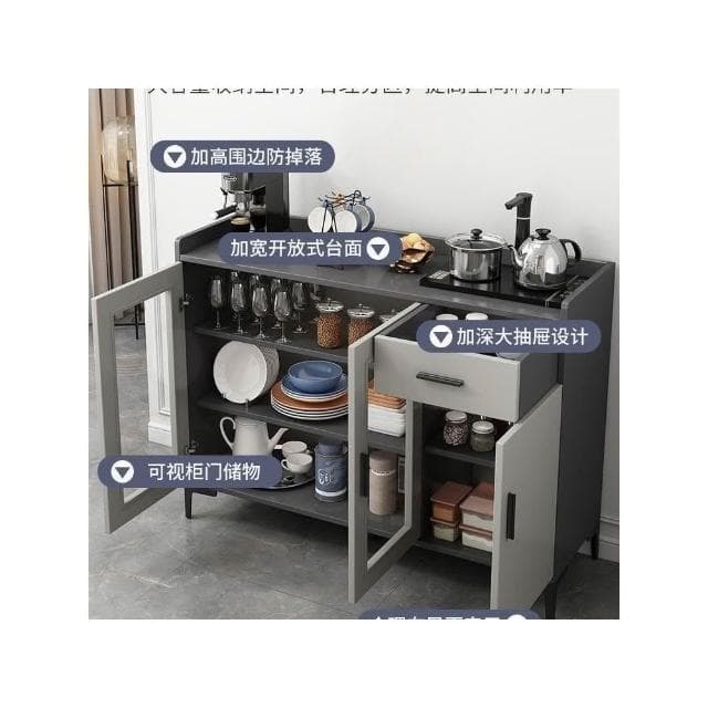 茶水櫃現代簡約餐邊櫃飲水機一體矮櫃客廳櫃子儲物櫃茶具櫃茶吧機y82