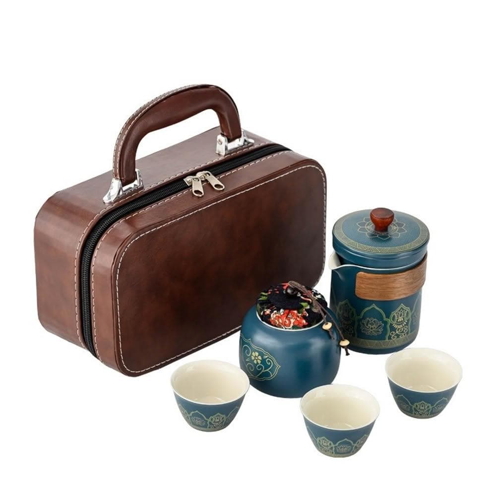 JIWU簡物 旅行茶具 高質感大全配 茶具組 茶壺 茶杯 茶具禮盒 泡茶組 茶具套裝 茶具 禮物 露營茶具 便攜裝茶具