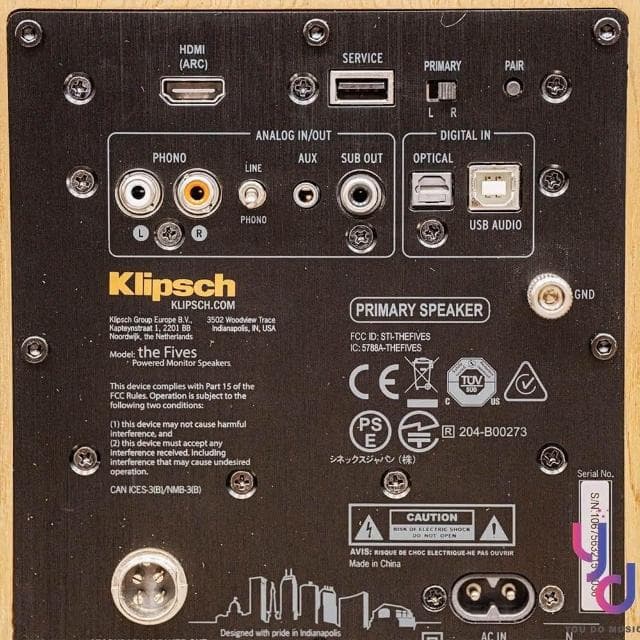 【Klipsch】Klipsch 古力奇 THE FIVES fives 五吋 主動式 喇叭 音響 藍牙 HDMI  公司貨 一年保