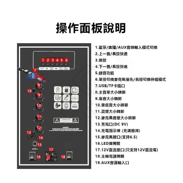 【C&C】12吋藍芽音響