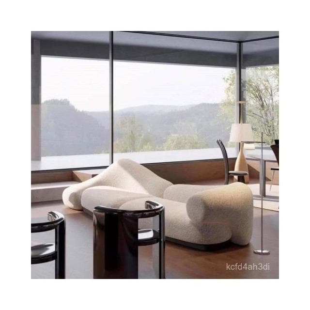 意式輕奢網紅北歐風沙髮 高端客廳家用高級商用 直排奶油風設計師美容院