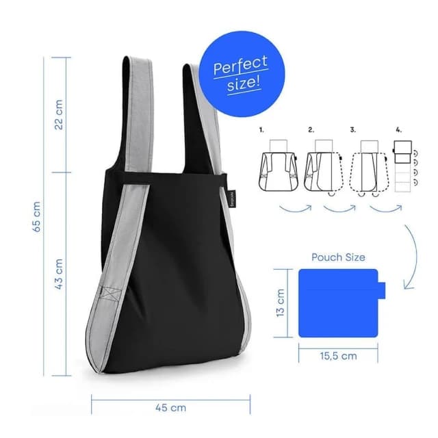 【Notabag】德國三用後背包 (風暴;諾特包/環保袋/購物袋/折疊口袋包/企業採購/商務禮品/交換禮物/生日禮物)