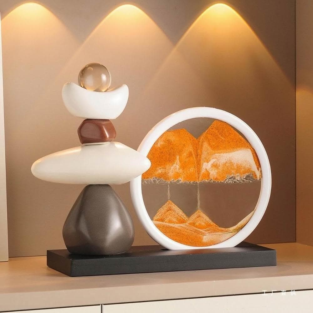 免運熱銷流沙畫擺件辦公室客廳酒櫃電視櫃玄關擺裝飾品喬遷禮物流沙畫擺件