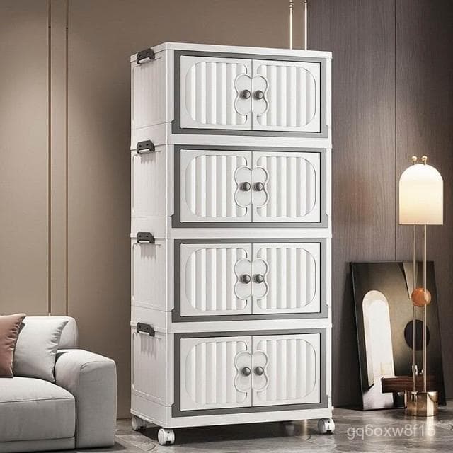 🔥熱銷爆品 收納櫃家用免安裝寶寶衣櫃嬰兒衣服儲物櫃零食置物櫃兒童臥室櫃子 TITA