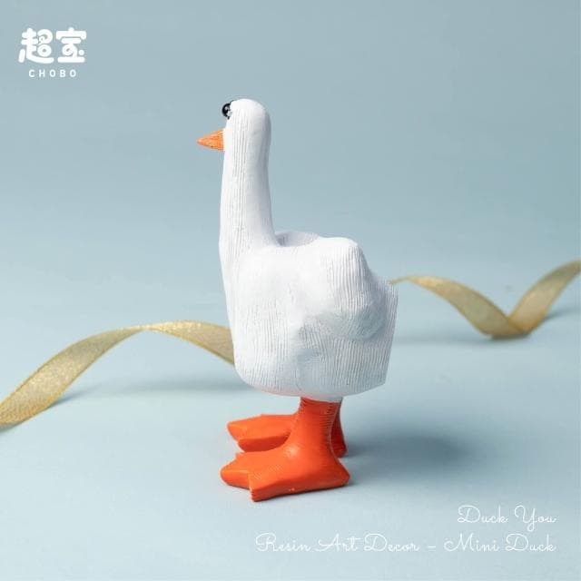 【超寶好物館】Duck You 中指鴨迷你桌上擺件 生日禮物 創意樹脂桌面搞怪擺件 好友禮物裝飾品 交換禮物