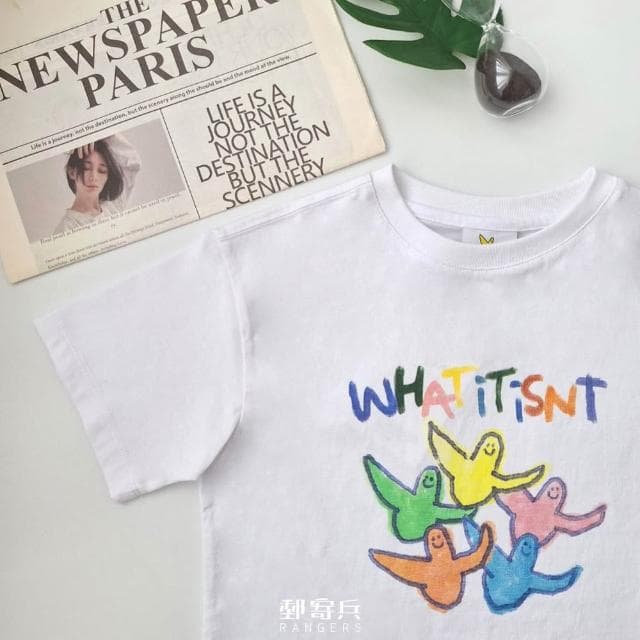 【What it isnt】韓國 童版 小飛人 小天使 短袖 童裝 上衣