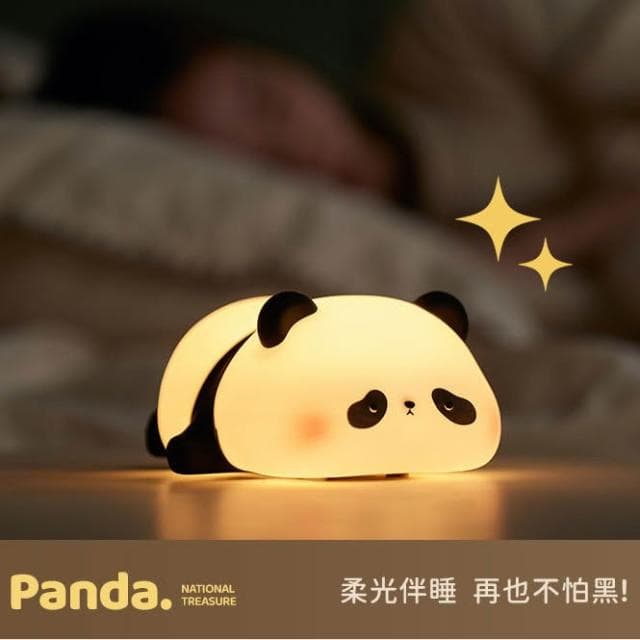 熊貓夜燈 拍拍燈 小夜燈 趴趴熊 夜燈 可愛小夜燈 造型夜燈 led小夜燈 交換禮物 充電夜燈 聖誕禮物
