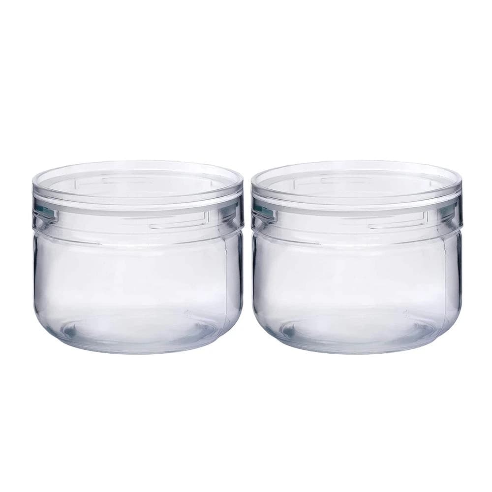 【Seisho 星硝】寬口徑玻璃密封儲物罐600ml-2入組 (醃漬罐/收納罐/保鮮罐/密封罐/玻璃罐)