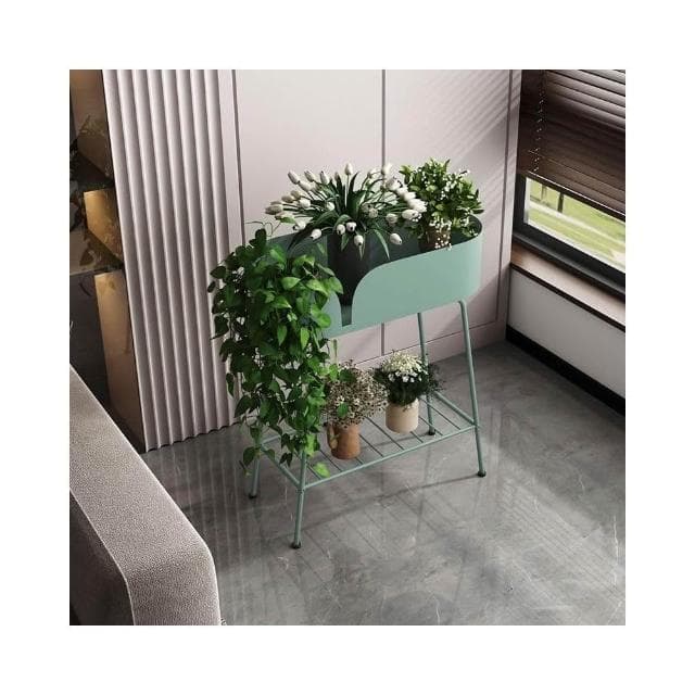 花架 盆栽架 花盆架 雙層鐵藝陽臺置物架綠蘿花架子客廳落地式輕奢花卉植物室內花架