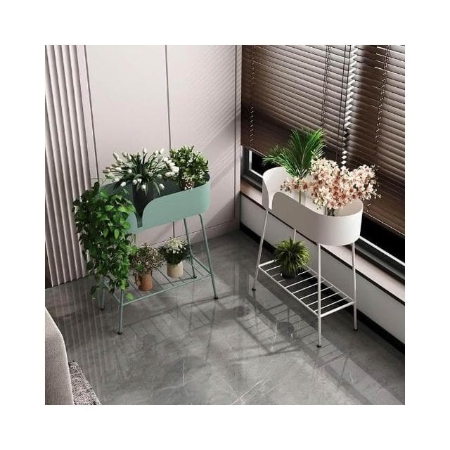 花架 盆栽架 花盆架 雙層鐵藝陽臺置物架綠蘿花架子客廳落地式輕奢花卉植物室內花架