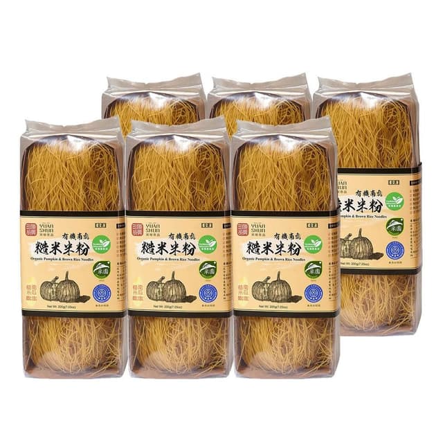 【源順】有機南瓜糙米米粉200g-6入組 (有機米/台灣米/無麩質)