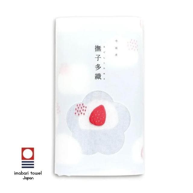 日本 撫子多織 紗布毛巾 34x90cm (草莓;今治毛巾/口水巾/洗臉巾/彌月禮/宮本株式會社)