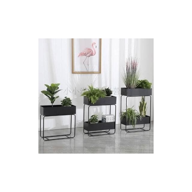  北歐鐵藝花架 多層室內綠蘿置物架 客廳走廊盆栽 簡約多肉植物花器 落地陽台大花盆架