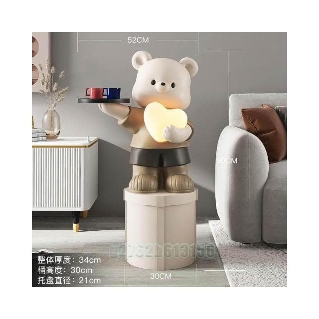 生日禮物鑰匙收納玄關收納裝飾開幕送禮擺件禮物小熊托盤擺件大型落地收納家居裝飾品客廳喬遷新居禮品