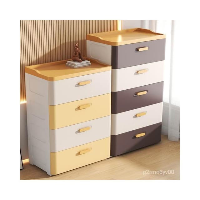 加厚收納櫃子抽屜式輕奢塑料置物櫃嬰兒童寶寶衣櫃傢用臥室床頭櫃 收納箱 收納櫃 收納盒 臥室床頭櫃 抽屜櫃  8W