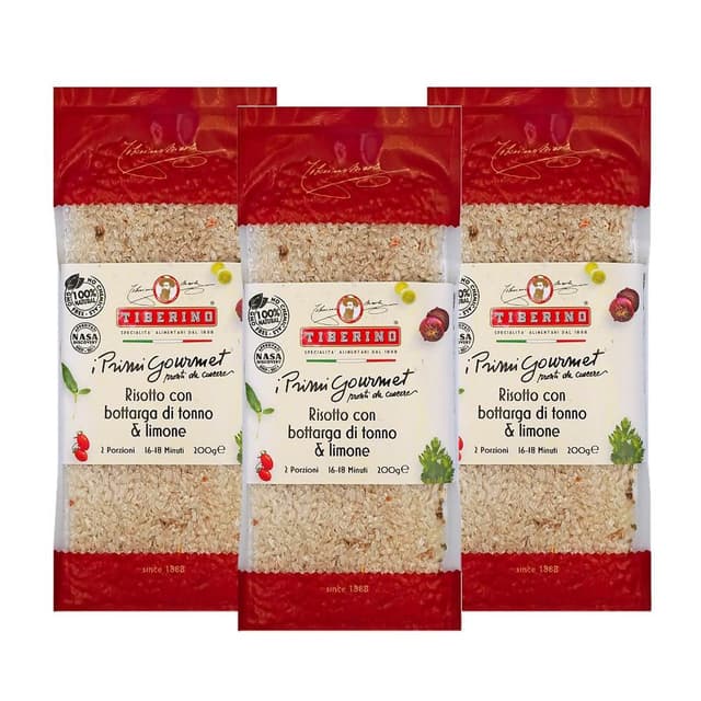 義大利 Tiberino 魚子義式燉飯 200g-3入 (真空包裝/燉飯/料理包/調理包)