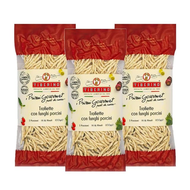 義大利 Tiberino 牛肝菌義式特飛麵 200g-3入 (真空包裝/義大利麵/料理包/調理包)