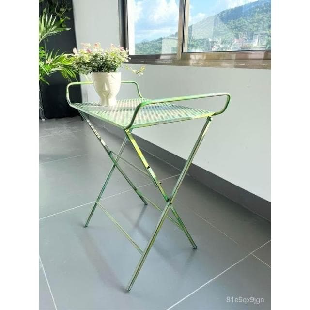 🎉特價下殺 花架 陽臺花架 落地架 鐵藝花架戶外折疊小桌子陽臺花架落地式家居綠植簡約複古花幾耐用 植物花架 盆栽架