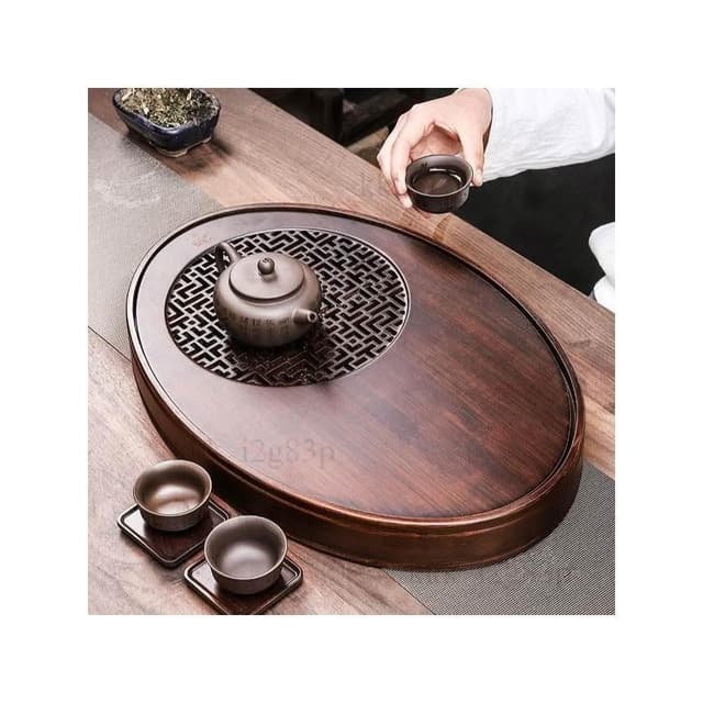 2025新款 茶盤 家用 小型 茶台 竹 茶托盤 瀝儲水 茶具 圓形 辦公室 實木茶海 排儲兩用 辦公室茶盤