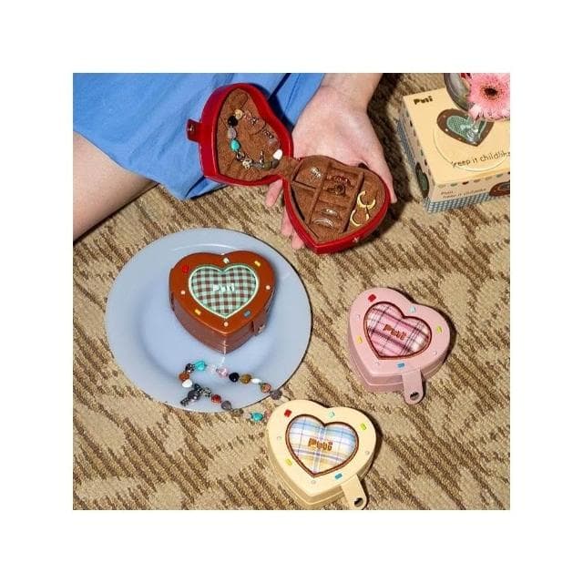 生活創意 愛心 首飾盒 小型 可愛 少女首飾盒 旅遊 便攜 收納盒 飾品盒 禮物盒 包裝盒 手飾收納盒 盒子