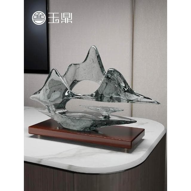 新中式創意假山擺設招財客廳玄關辦公室擺設禪意喬遷新居禮物高端