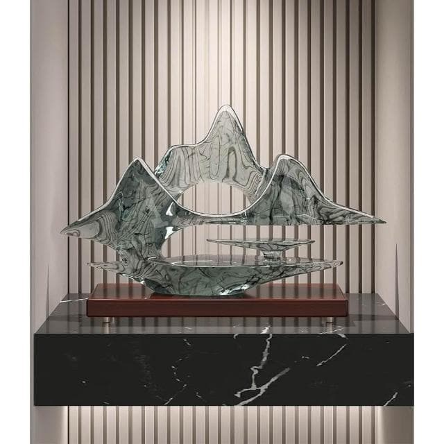 新中式創意假山擺設招財客廳玄關辦公室擺設禪意喬遷新居禮物高端