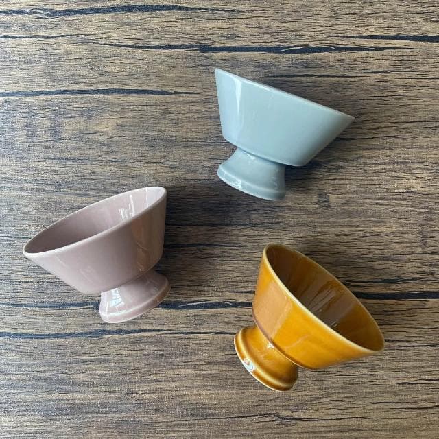 ［拾憩］日本 小田陶器 Sonnette 高腳甜點碗 160ml 復古可愛 小碗 點心碗 優格碗 布丁碗 入厝禮物