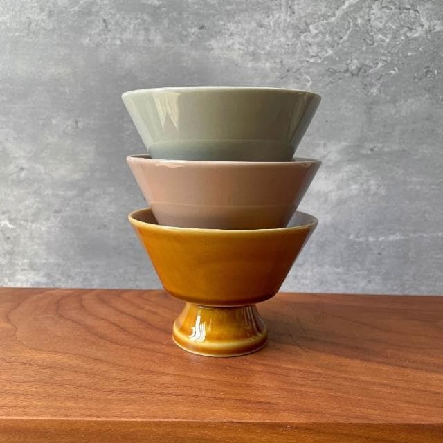 ［拾憩］日本 小田陶器 Sonnette 高腳甜點碗 160ml 復古可愛 小碗 點心碗 優格碗 布丁碗 入厝禮物