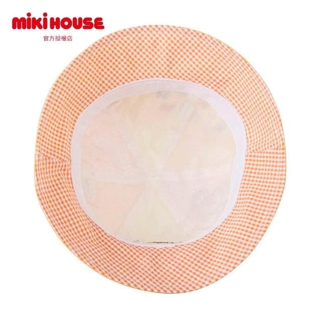 【MIKI HOUSE】官方直營-抗UV  MIKI HOUSE BEAR漁夫帽-橙/天藍 男女童裝