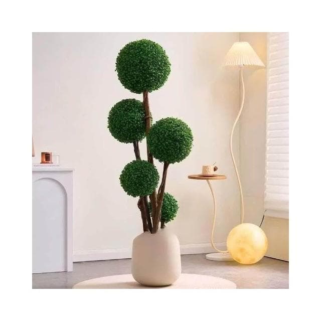 球狀造型 仿真創意仿真綠植盆栽室內裝飾客廳沙發電視機旁佈置盆景大型擺件室內盆栽 室內植物 假植樹 人造植物
