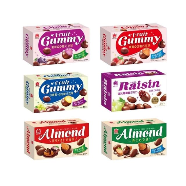【義美】QQ糖巧克球量販盒 135g 杏仁巧克球量販盒 111g