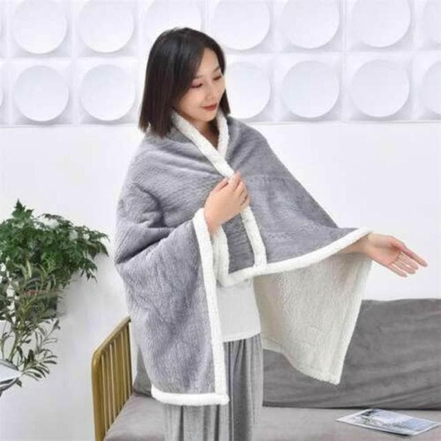 披肩毯 羊羔絨毯 蓋毯帶扣 空調冷氣午睡小毯 日式鬥篷披風 居家懶人 聖誕節交換禮物