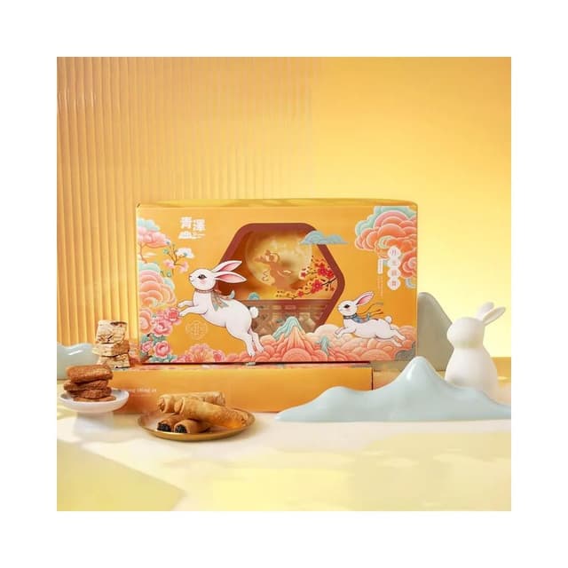 【CHING TSE 青澤】月光圓舞 A禮盒 (290g/蔓越洛神雪花餅+醬心蛋捲+千金酥) (附提袋)