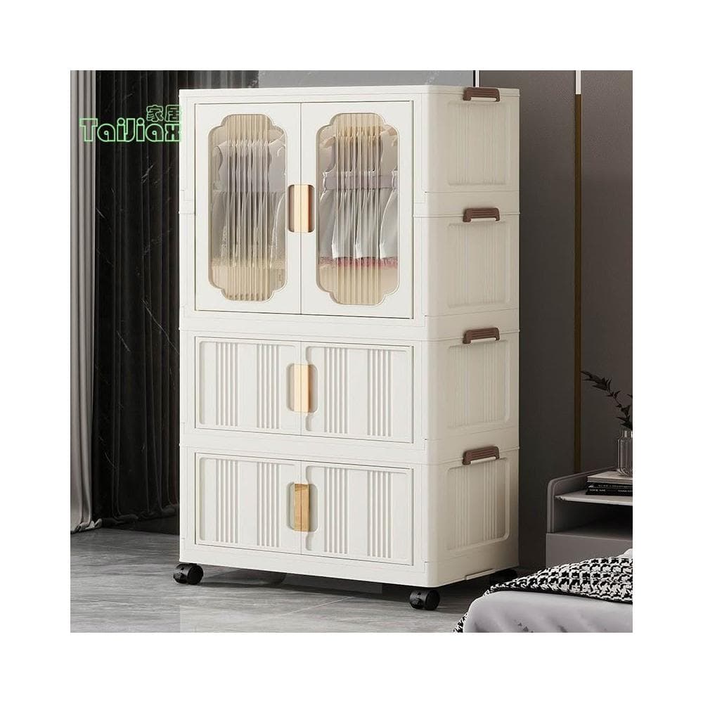 💥💕收納櫃子 置物櫃 家用塑膠免安裝多層雜物簡易衣櫃 嬰兒衣服寶寶衣櫃 五斗櫃 雜物櫃 掛衣櫃 兒童衣櫃抽屜櫃儲物櫃