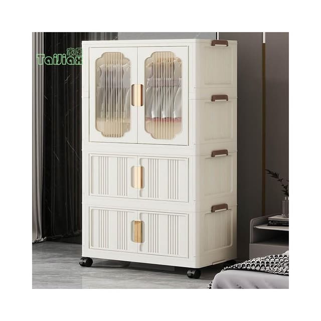 💥💕收納櫃子 置物櫃 家用塑膠免安裝多層雜物簡易衣櫃 嬰兒衣服寶寶衣櫃 五斗櫃 雜物櫃 掛衣櫃 兒童衣櫃抽屜櫃儲物櫃