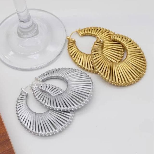 【MoonDy】耳環 飾品 女生耳環 歐美耳環 大耳環 浮誇耳環 復古 圓圈耳環