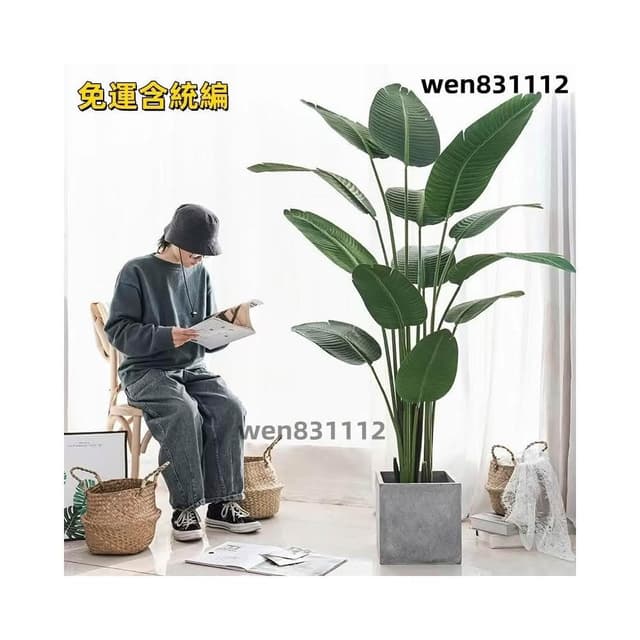 仿真綠植 假植物裝飾 室內旅人蕉盆栽 仿生龜背葉 北歐大型客廳擺件樹 仿真樹 大型盆栽 辦公室擺件 