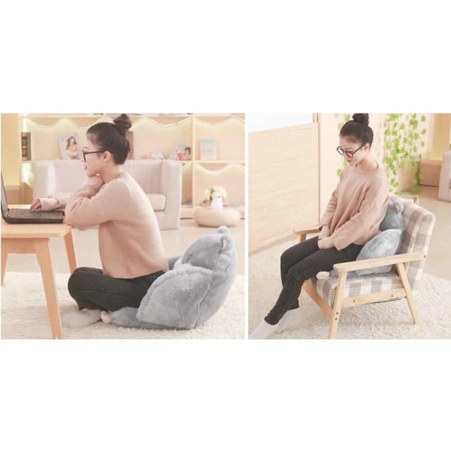 可愛倉鼠連體坐墊/椅子坐墊/護腰腰枕/連體坐墊/保暖腰枕/交換禮物/聖誕禮物