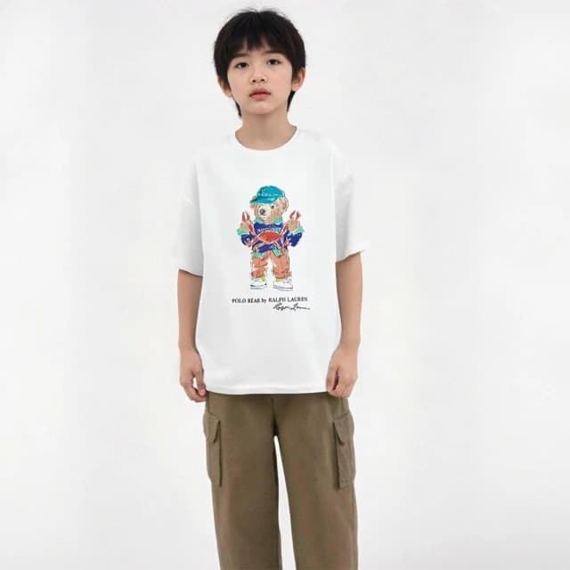 polo ralph lauren POLO 青年款小熊 POLO RL 經典小熊童裝T恤