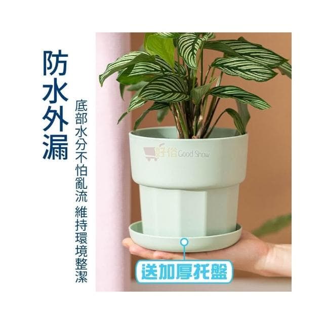 花盆 塑膠花盆 附托盤 簡約花盆 控跟花盆 花盆排水 室內植物 盆栽容器 戶外花盆 園藝花盆